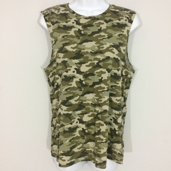 Forever 21 Tops - Forever 21 Womens S Studded Camouflage Tank Top